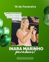 A Câmara Municipal parabeniza a Vice-prefeita pelo seu aniversário.