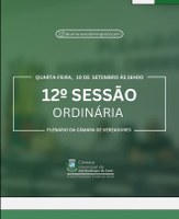 Convite Especial | 12° Sessão Ordinária de 2025 📢
