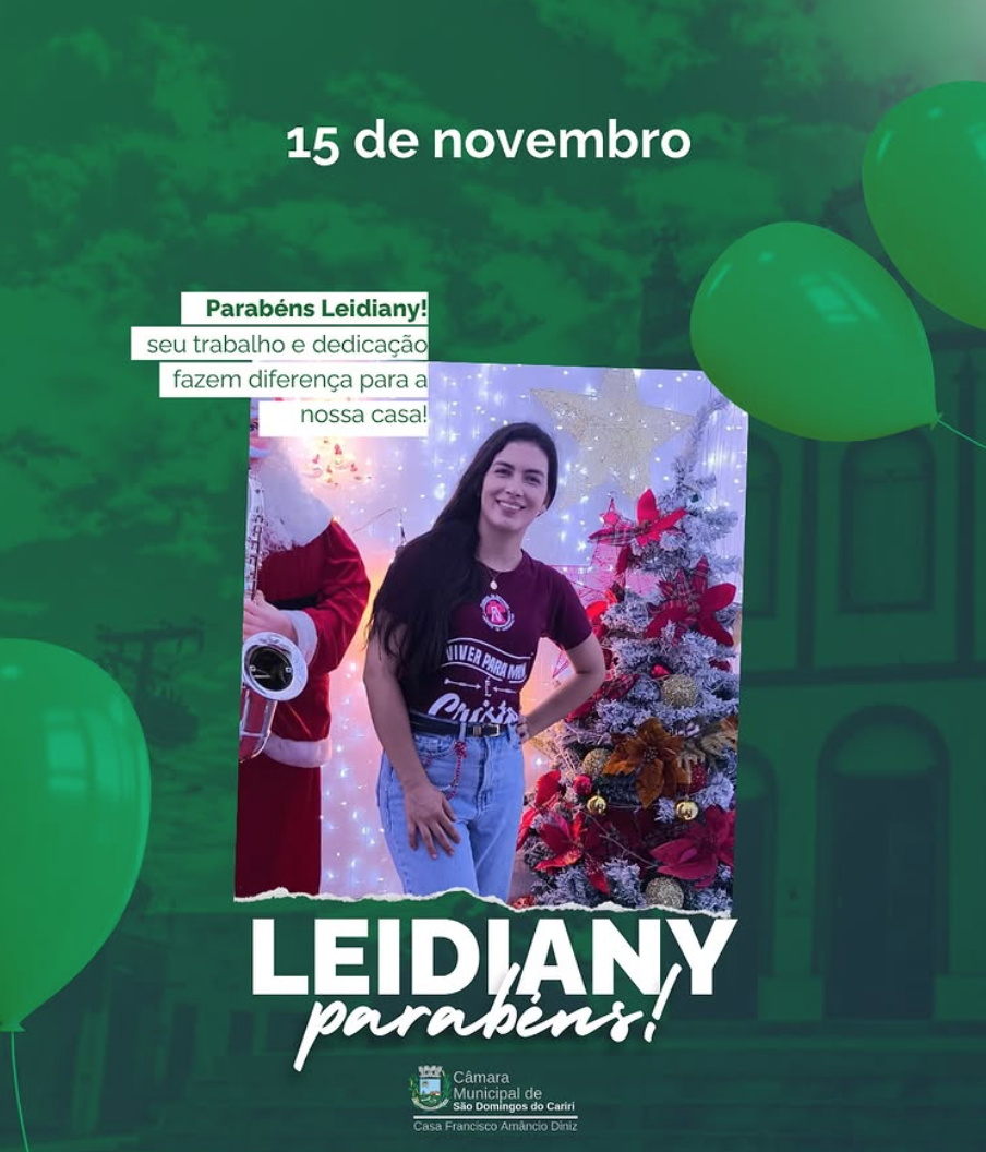 Feliz aniversário Leidiany!