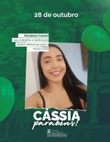 Hoje celebramos mais um ano de vida da nossa querida Servidora Cássia!