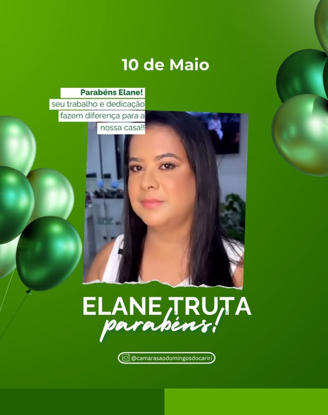 Hoje celebramos mais um ano de vida da nossa querida Servidora Elane!