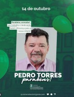 Hoje celebramos mais um ano de vida do nosso querido vereador Pedro Torres!