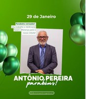 PARABÉNS ANTÔNIO PEREIRA